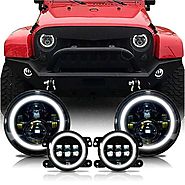 Rough II Headlights & Extreme I Fog Lights Value Pack I - 07-18 Jeep Wrangler JK & JKU LED Headlight and Fog Lights