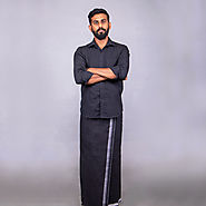 Kavi Lungi Online | Black Kavi Lungi | Pure Cotton Lungi - KKB Store