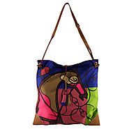 Hermes Multicolor Silk & Swift Leather Silky City Handbag