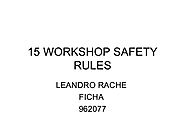 15 workshop safety rules