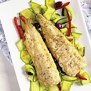 Cape hake fillet with zucchini salad - Bradley's Fish