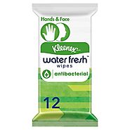 Kleenex Water Fresh Antibacterial Wipes 12s