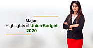 Union Budget 2020, Highlights of Union Budget 2020