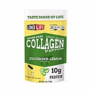 LonoLife Cucumber Lemon Collagen Peptides with 10g Protein, Paleo and Keto Friendly, Stick Packs, 10 Count | LonoLife