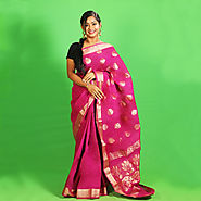 Pink Cotton Saree | Buy Pink Saree Online | Pink Saree