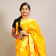 Golden Fancy Saree | Fancy Sarees Online Shopping