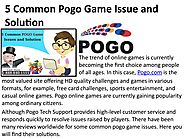 5 Common Pogo Game Issue and Solution | 1-888-840-1555 Pogo Help by speaktohuman - Issuu