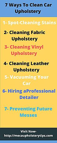 7 Ways To Clean Car Upholstery