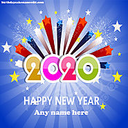 Happy New Year 2020 Wishes Card With Name