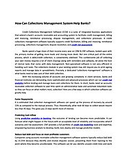 How Can Collections Management System Help Banks? by Crif India - Issuu