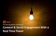 Content and social engagement with a real time flavor by @BernieColeman