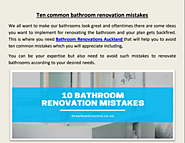 bathroom renovations mistakes to avoid