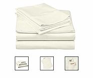 Organic Cotton Sheet Set - Bed Sheets King Size Full Set - Natural King Size Bed Sheets Cotton - Organic Cotton Beddi...