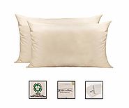 Organic Pillow Cases - Pillow Protectors Standard Size - Pillow Cover - Organic Pillow Cases GOTS - Natural Cotton Pi...