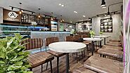 Mẫu thiết kế cải tạo nội thất quán cafe 6x10m tại Tphcm
