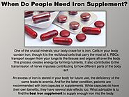 People Need Iron Supplement PowerPoint Presentation