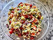 Greek Orzo Salad - Greek Orzo Salad Recipe | Kathy's Vegan Kitchen