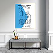 Coffee Pot Patent Print, Modern Art, Geometric Design Print Background, Digital Download, 4 sizes