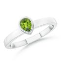 Pear Peridot Ring