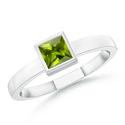 Square Peridot Ring