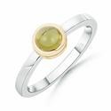 Peridot Solitaire Bezel-Set Ring