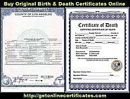 Buy Original Birth and Death Certificate Online
