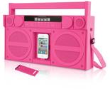 iHome iP4PZ FM 30-Pin iPod/iPhone Speaker Dock Boombox (Pink) (Not Compatible w/ iPhone 5)