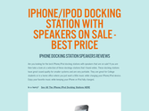 iPhone/iPod Docking Station With Speakers On Sale - Best Price