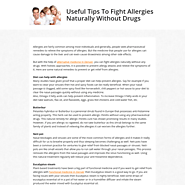 Useful Tips To Fight Allergies Naturally Without Drugs