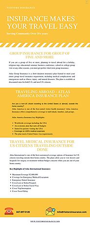 Insurance Makes Your Travel Easy | Visitors Insurance