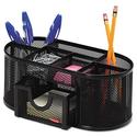 Rolodex Mesh Collection Oval Supply Caddy, Black (1746466)