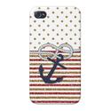 Infinity Symbol Anchor Stripes Glitter - iPhone Case