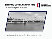 Shipping containers in Rockhampton, Australia -Affordable Containers