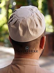 Wholesale muslim cap in tan color MC401021
