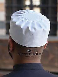 Wholesale muslim cap in white color MC401023