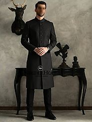 Upgrade your look with our traditional groom sherwani dress