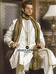 This stylish Pakistani wedding sherwani is the Something New every groom needs to feel beautiful!