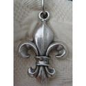 SA170AS Fleur De Lis Shower Curtain Hook Add-on - Antique Silver Finish - 12pcs - ** Free Standard Silver Shower Curt...