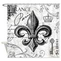 CafePress Vintage French fleur de lis Shower Curtain - Standard White