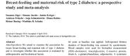 Breast-feeding and maternal risk of type 2 diabetes: a prospective study and meta-analysis