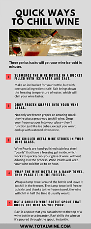 Quick Ways to Chill Wine | Visual.ly