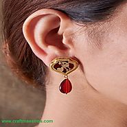 Ruby Teardrop Earrings - Thewa Jewellery