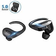 Wireless Earbuds Bluetooth 5.0, Sports Bluetooth Headphones 50H Playtime in-Ear TWS Stereo HiFi Sound Bluetooth Earbu...