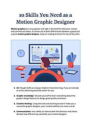 10 Skills You Need as a Motion Graphic Designer