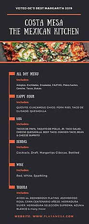 Costa Mesa The Mexican Kitchen - Menu
