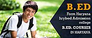 B.ed Haryana HRYBED Course Admission Collage Form 2020-2021