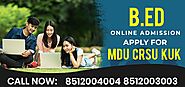 B.ed Admission online Form, Application, Registration last date 2025