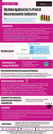 Big Data application to predict macroeconomic indicators – Statswork