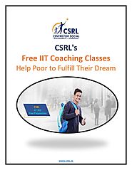 CSRL's Free IIT Coaching Classes Help Poor to Fulfill Their Dream