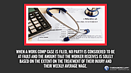• When a work comp case is filed, no party is considered to be at fault and the amount that the worker receives is so...